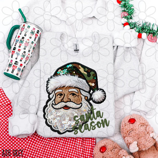 Camo Sequins Santa Season