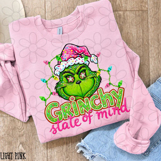 Grinchy State Of Mind Pink Hat