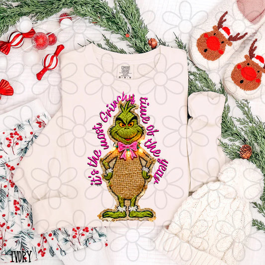 It's The Most Grinchy Time Of The Year Pink