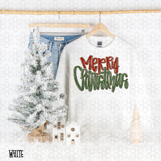 Merry Christmas Gold Glitter