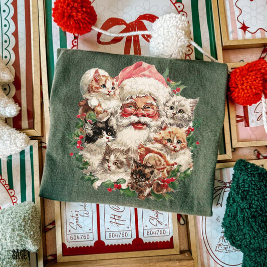 Vintage Santa Claus Cats