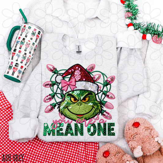 You Are A Mean One Grinch Pink Lights