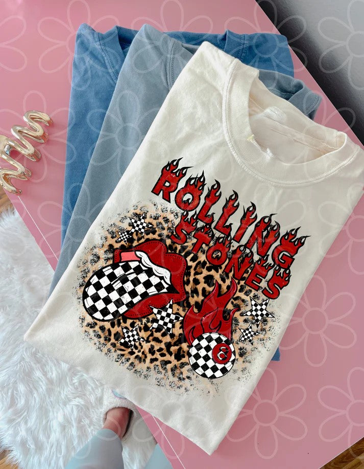 Leopard Checkered Rolling Stones