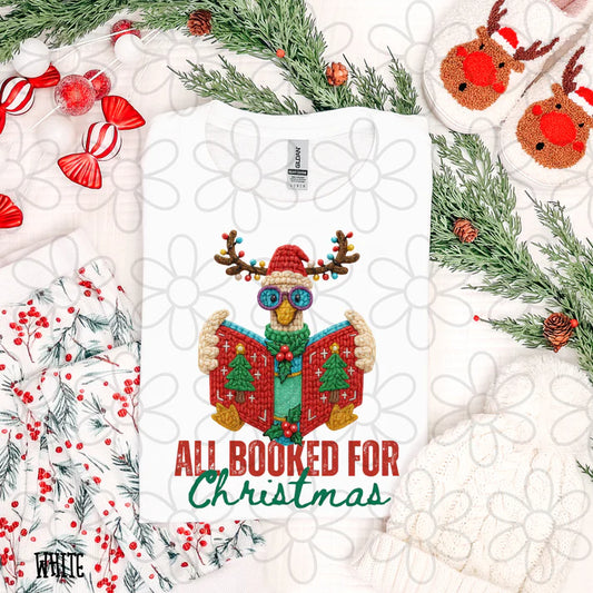 All Booked For Christmas Knit Goose