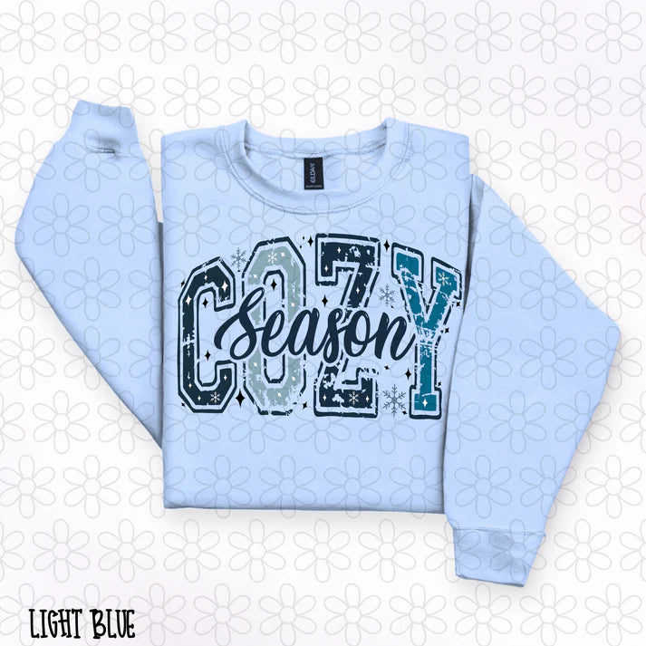 Blue Cozy Season Snowflakes