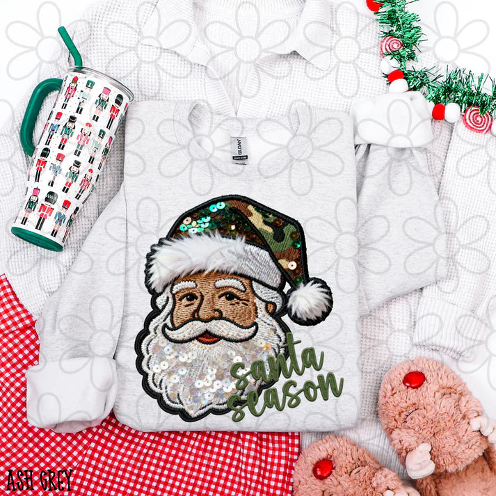 Camo Sequins Santa Season