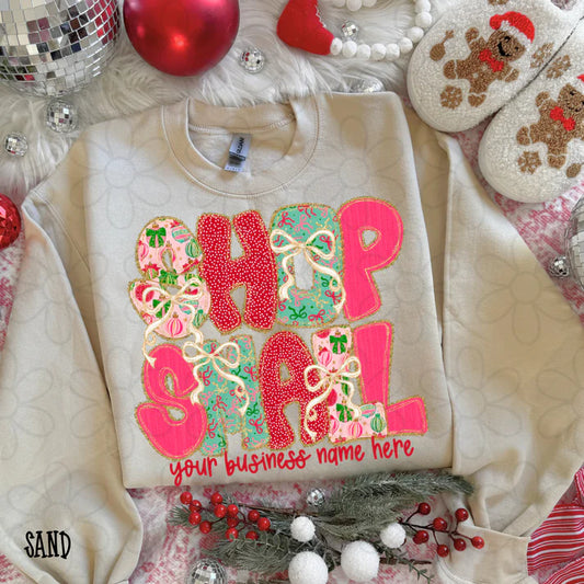 Christmas Bows Shop Small Custom Name