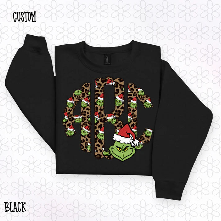 Grinch Leopard Custom Monogram