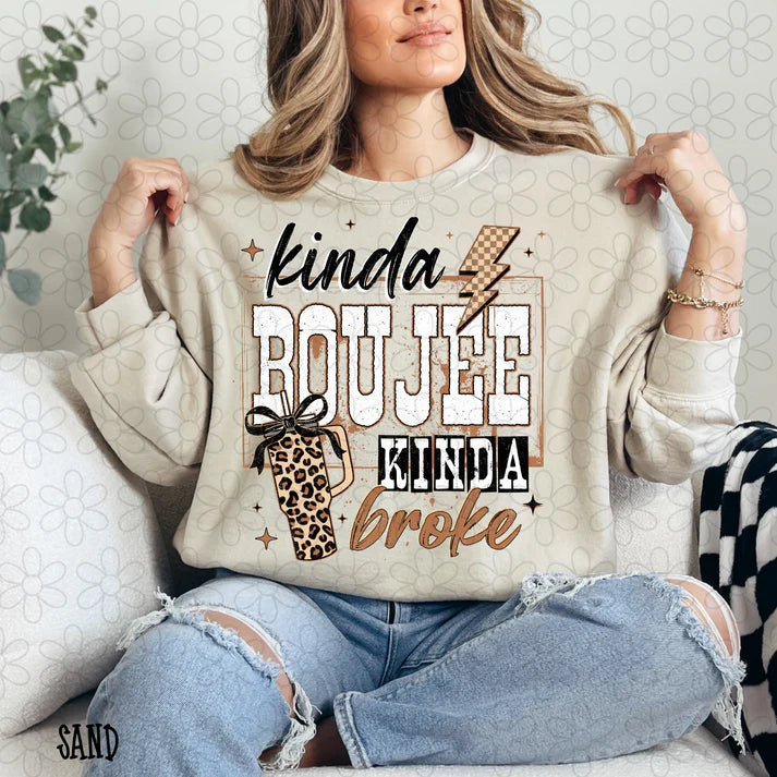 Kinda Boujee Kinda Broke Leopard Checkered