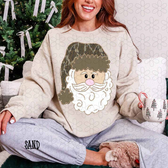 Preppy Santa Green Camo Hat