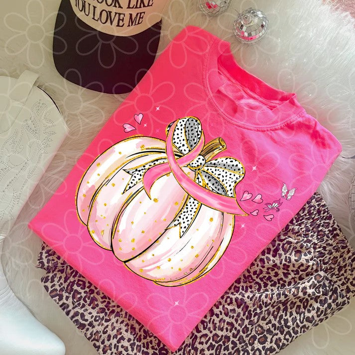 Pumpkin Breast Cancer Awareness Ribbon Crewneck