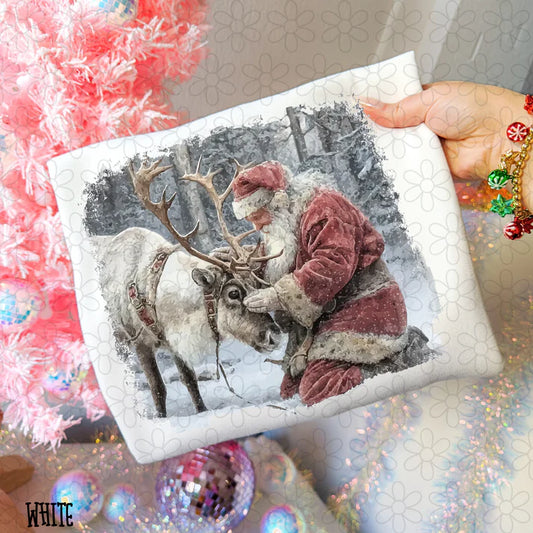 Santa Reindeer Snow