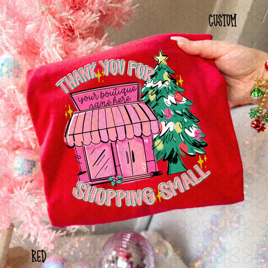 Thank You For Shopping Small Custom Name